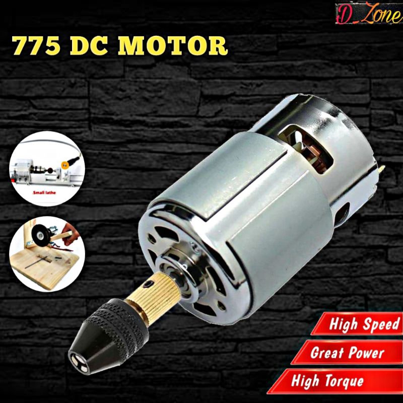 Dinamo 775 DC Motor 12V High Speed Torsi Besar Dinamo Bor Rakitan
