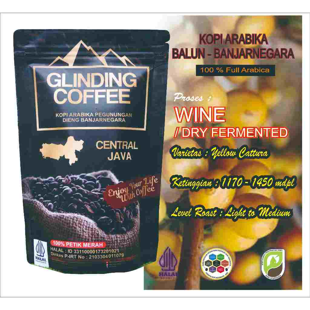 

Kopi Arabika Dieng 200 gr Yellow Cattura || Proses Dry Fermented/Winey