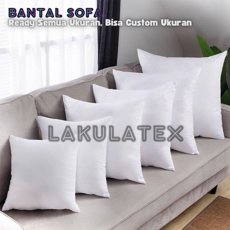 Bantal Sofa Ukuran 20x20 30x30 30x50 40x40 45x45 Isi Dakron Silikon Premium A+ Anti Kempes