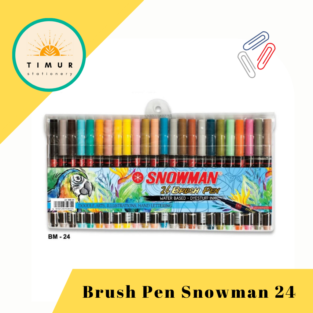 

Termurah Brush Pen Snowman 24 warna