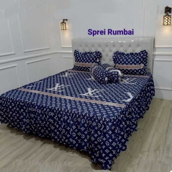 HOT DEALS Sprei Rumbai Karakter Bunga Ukuran 180x200 160x200 120x200 Free 2 Sarung Bantal & 2 Sarung