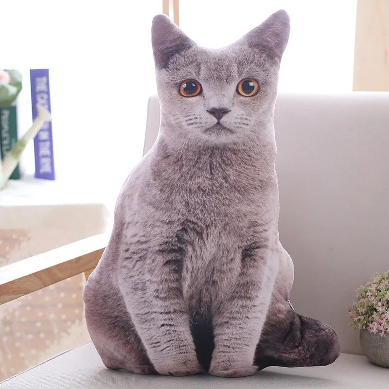 [ 45cm ] Bantal Kucing 3D Mewah Lucu Halus Dan Empuk Hadiah Ulang Tahun