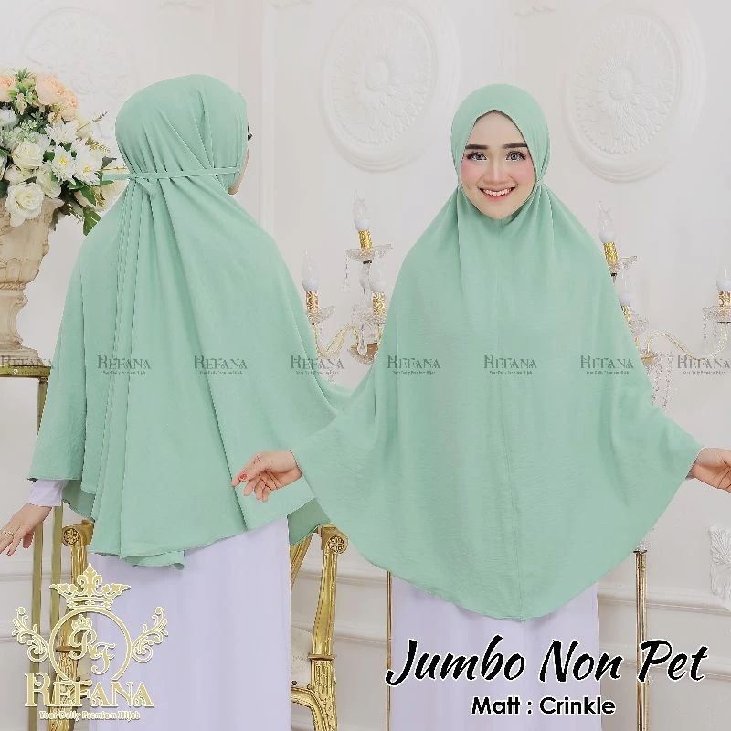 HIJAB CRINKLE AIRFLOW PREMIUM NON PET TALI / JILBAB / KRRUDUNG JUMBO CRINKLE XXL TERBARU