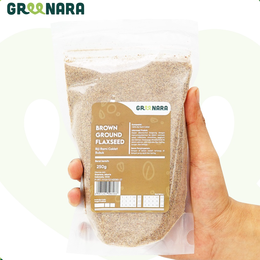 

➝↑❁⁂ Bubuk Biji Rami Coklat 250gr / Brown Ground Flaxseed