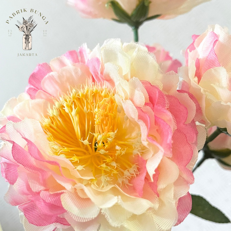 ✅COD (6 Tangkai) Bunga Peony Jepang Jumbo 11cm/ Bunga Paeonia Jumbo Artificial / Bunga Autumn Premium Import Dekorasi