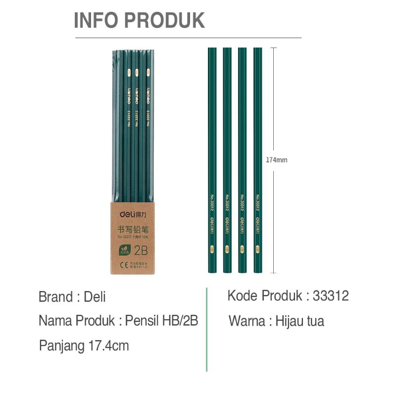 

DELI EC GRAPHITE PENCIL (10PCS) 33312