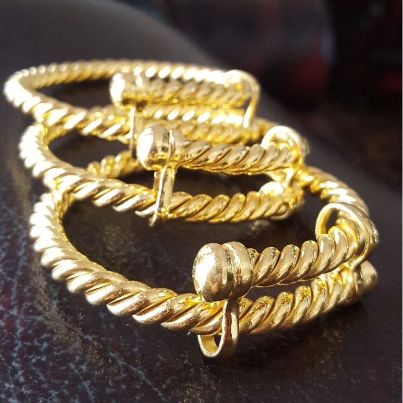 Gelang Lilit Tinju Lapis Emas 24k Ukuran Adjustable