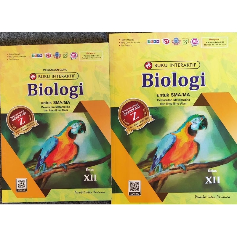 Buku Pegangan guru kunci jawaban kelas 12 biologi intan pariwara Kurikulum K13