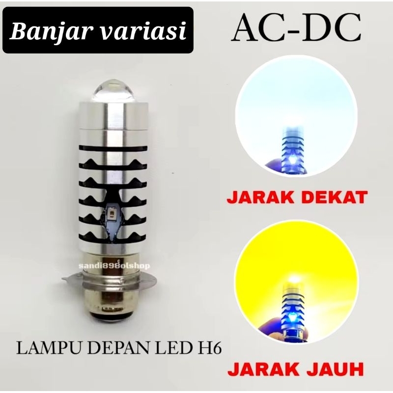 LAMPU LED MOTOR H6 LASER 2 WARNA | BOHLAM LED H6 LASER | H6 HIGH BEAM