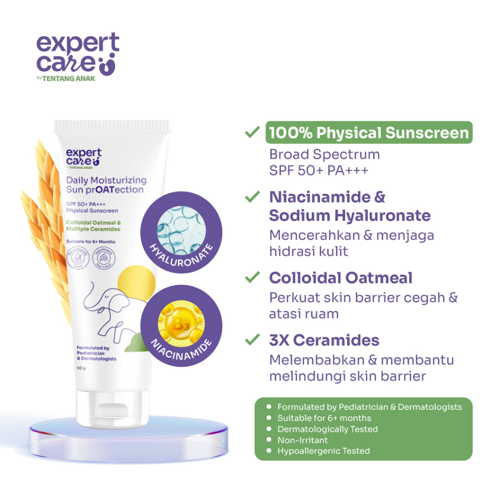 [Ready Bandung] Sunscreen Rekomendasi IDAI Expert Care Physical Sunscreen SPF 50+ PA+++ | Sunscreen Anak &amp; Bayi