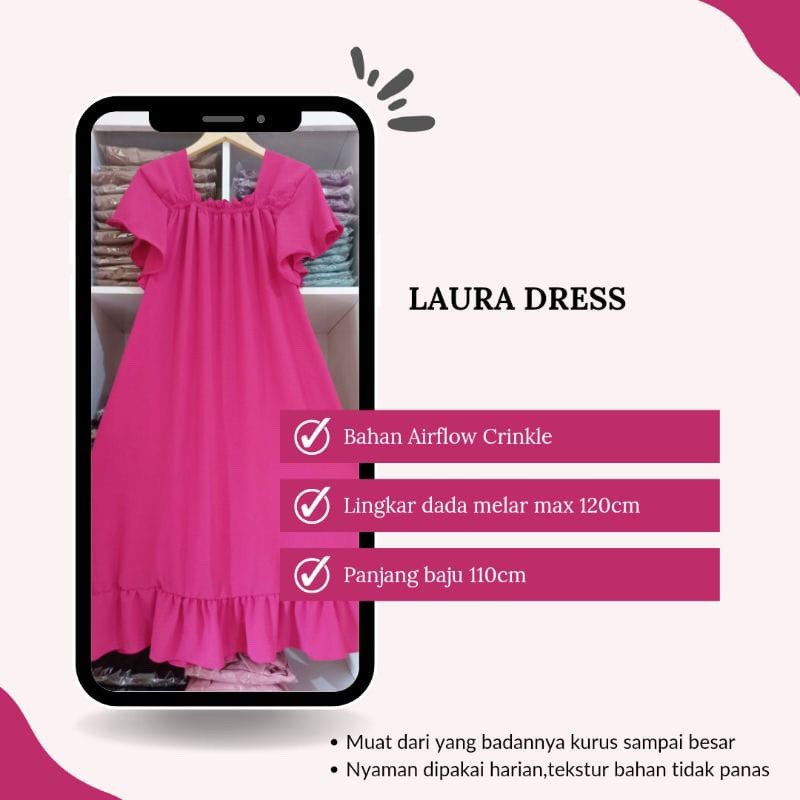 Dress Fuji Laura/Daster Fuji catton crinkel/daster fuji