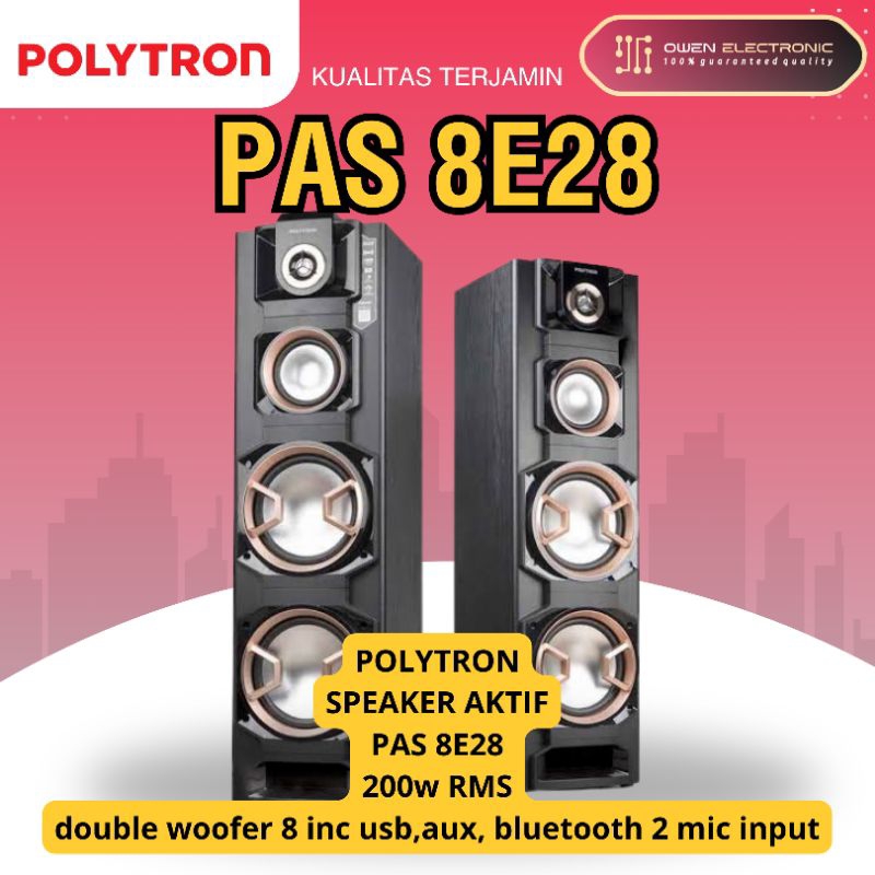 POLYTRON PAS 8E28/ PAS8E28 Speaker aktif karaoke bluetooth