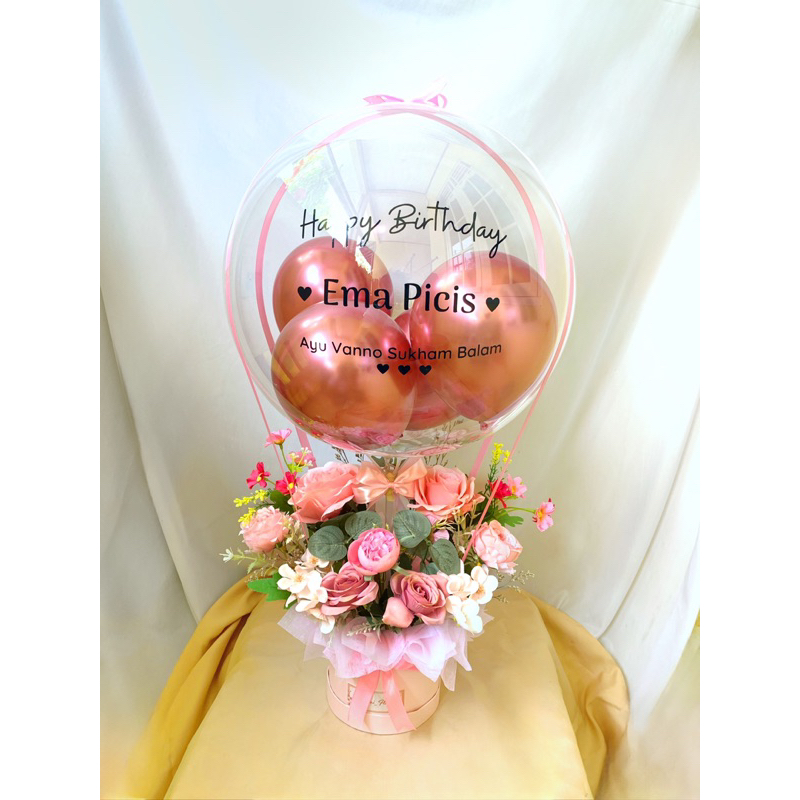MINDU BUKET BALON PREMIUM HOT AIR BALON BUKET WISUDA BUKET ULANG TAHUN BUKET ANNIVERSARY BUKET