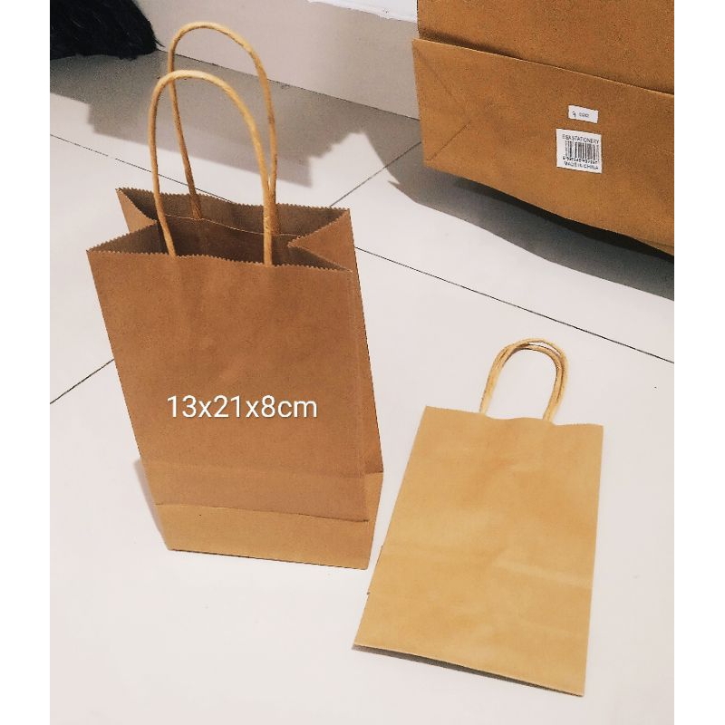 

Paperbag Coklat Ukuran 13x21x8cm