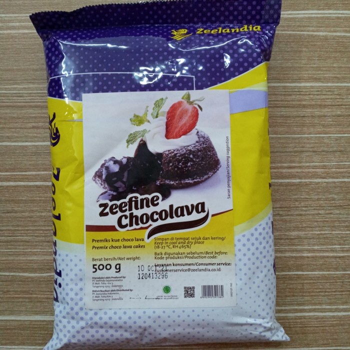 

Zeelandia Zeefine Chocolava Premiks Kue Choco Lava Premix Cakes Halal 500g / 500 gram Tepung Bahan Tambahan Pangan Campuran Adonan Serbuk Bubuk Instan Chocolate Cokelat Coklat Flavor Flavour Flour Powder Instant Ready Pekanbaru Riau Indonesia Free Ongkir