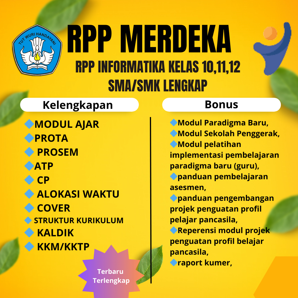 RPP INFORMATIKA SMA/MA/SMK KURIKULUM MERDEKA LENGKAP