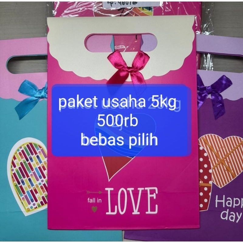 

paket usaha 500rb /5kg paperbag dll bebas pilih