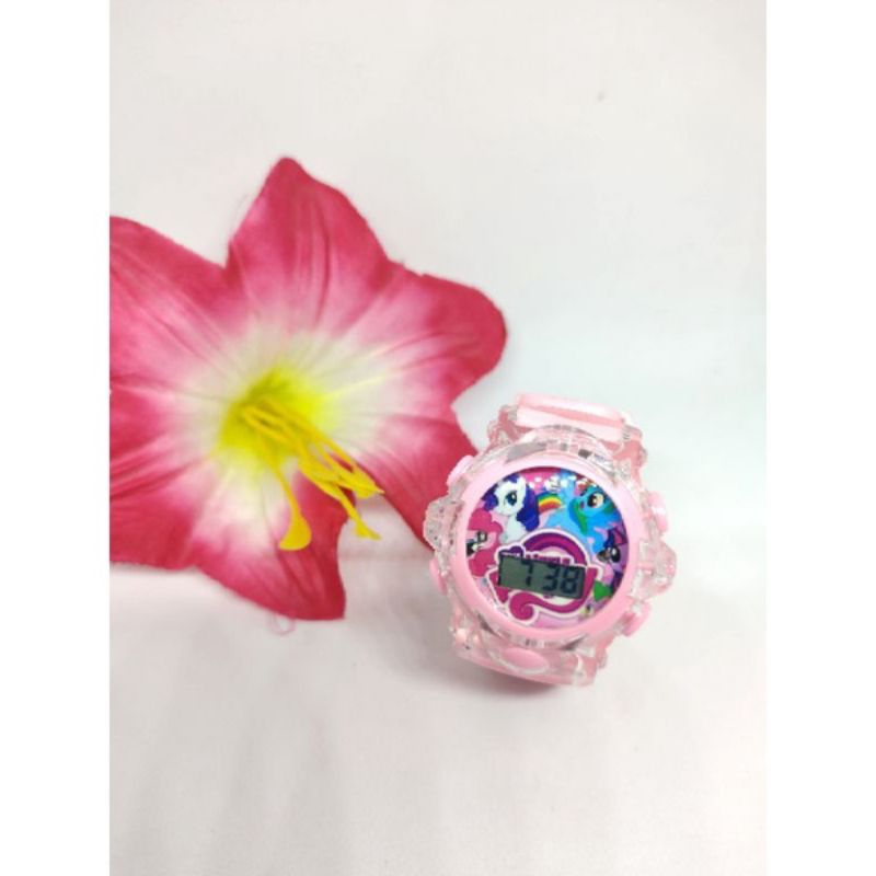 (M4 TOMBOL ANAK ) JAM TANGAN ANAK PEREMPUAN DIGITAL MELODI LAMPU TOMBOL BAWAH