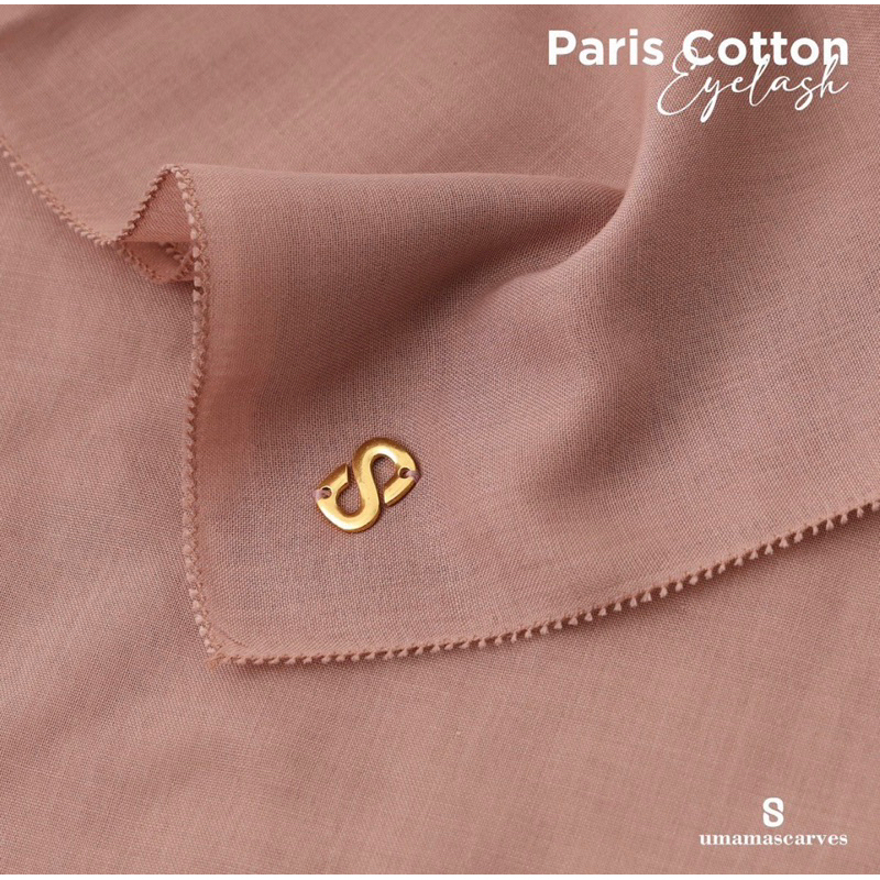 Hijab Segi Empat Umama Scarves Paris Cotton Eyelash Polos Plat Besi