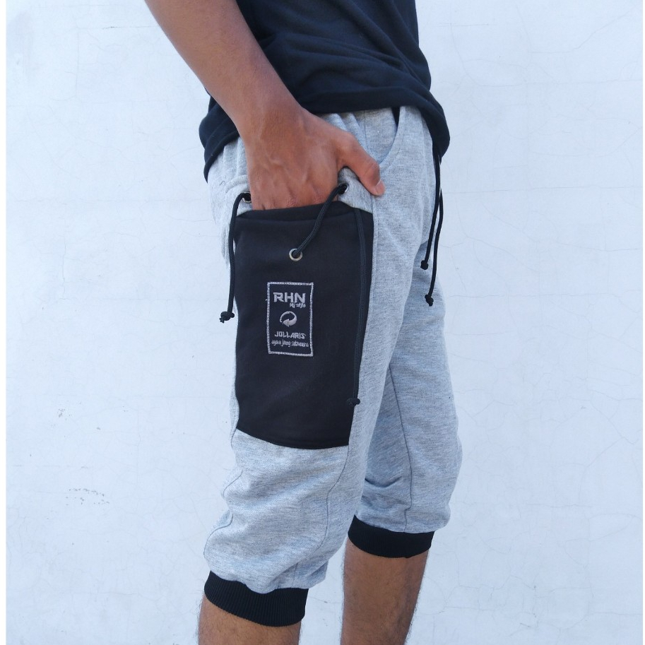 Celana pendek pria celana 3/4 sweatshort
