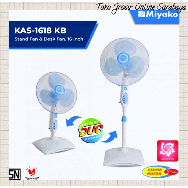 kipas Miyako berdiri 16" 2in1