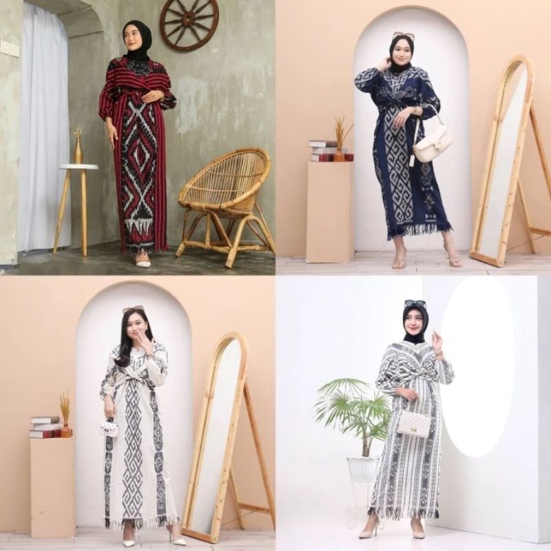 Gamis Tenun Original Rania Wanita - Sekar Jagad Batik