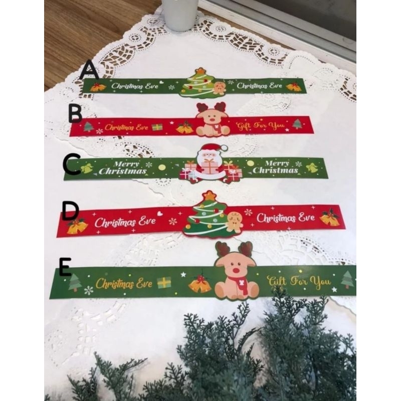 Paper Belt Carol Merry Christmas