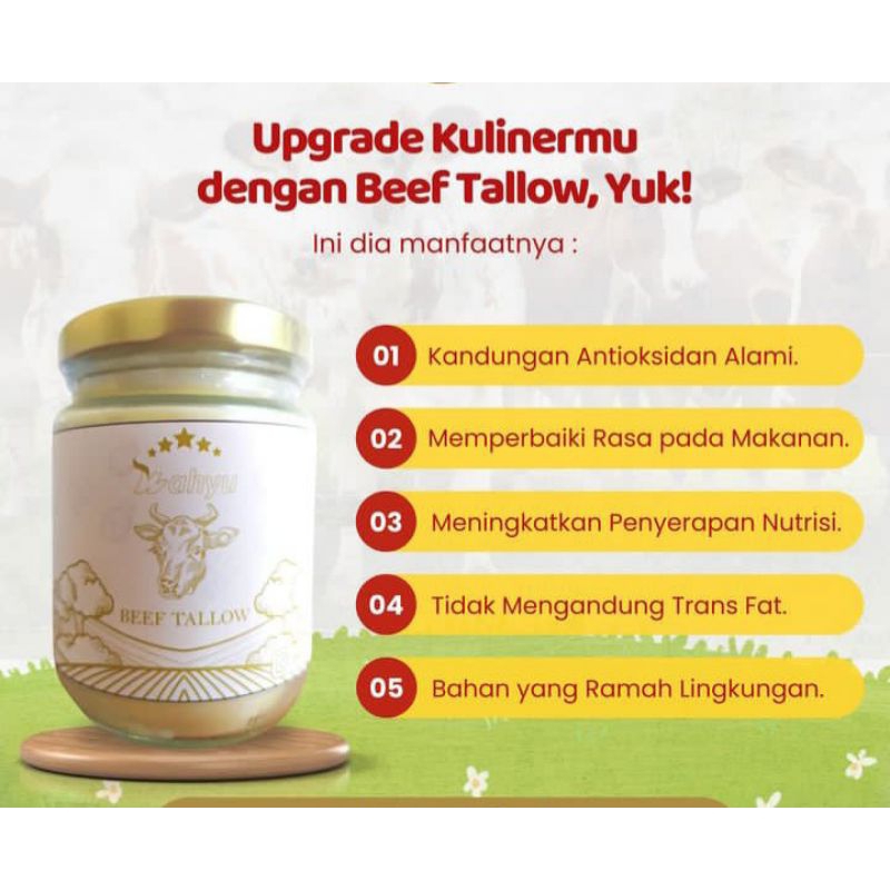 

TALLOW Lemak Sapi GrassFed Organik & GHEE