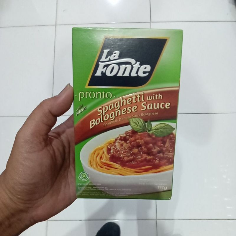 

Mahbubag - La Fonte 117 g Pronto Spaghetti dengan Saus Bolognese