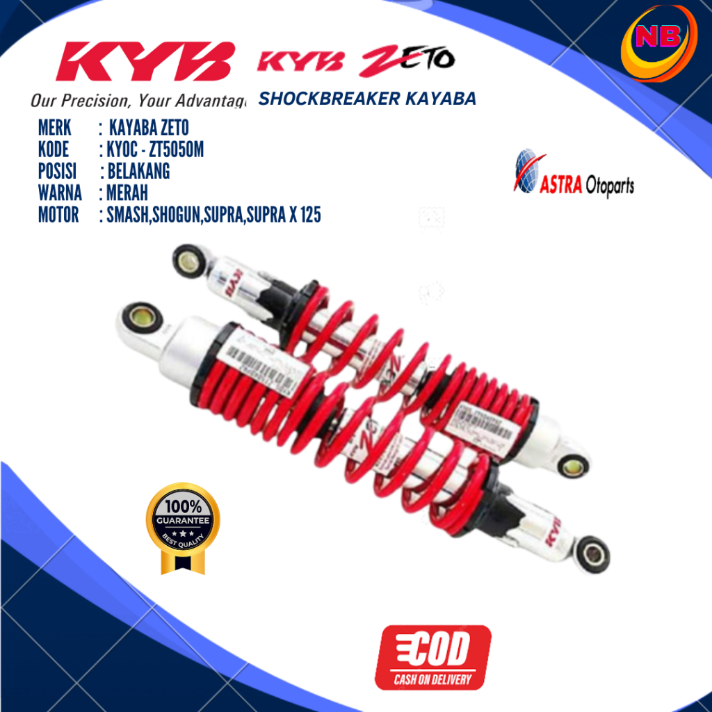 SHOCKBREAKER KYB ZT5050 SHOGUN 125/SMASH/ARASI/ SOK KAYABA ZETO ORIGINAL