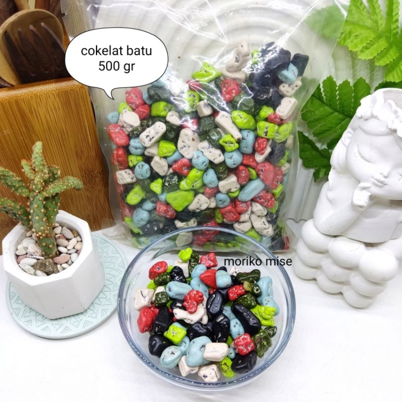 

500 gr chocolate stone / choco stone coklat batu hiasan dekorasi kue cake decoration stone