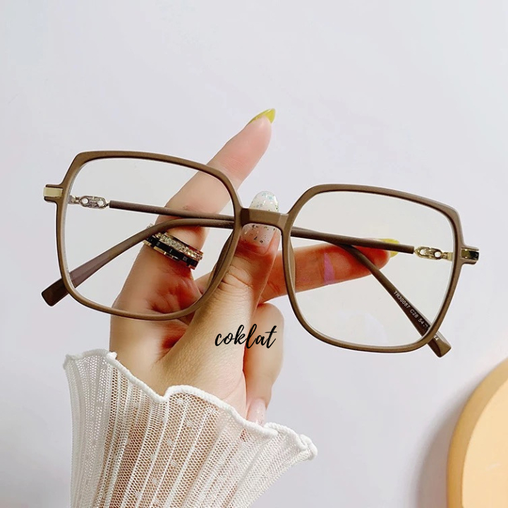 ( BELI 1 PCS MINUS GRATIS 1 KACAMATA )Kacamata Lensa Photocromik  Frame Optik Pria dan Wanita Import