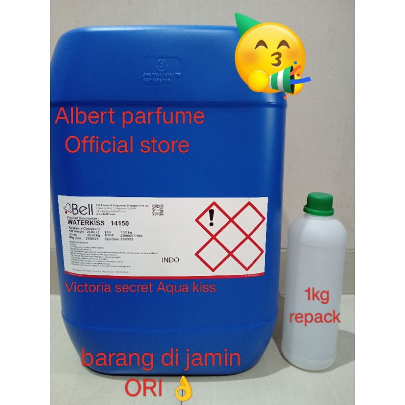 Vict Secret Aqua kiss / WATER KISS 1 Liter produk Bell repack murni