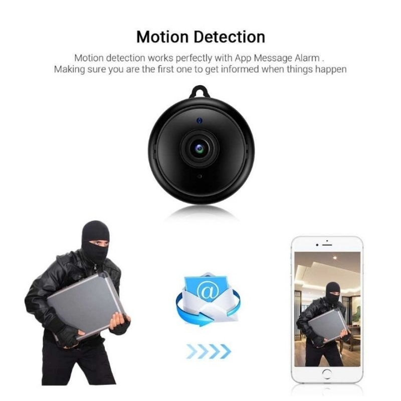 Kamera CCTV Mini WiFi Alarm Two Way Audio Infrared HD 1080P - V380-Mi7