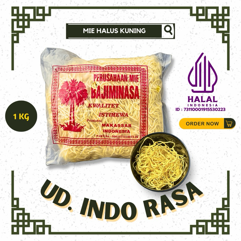 

Mie Bajiminasa 1Kg Mie Halus Kuning