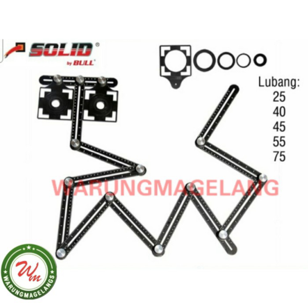 

Penggaris siku lipat Ukur 12 Sisi Angleizer with hole Sudut Angle Izer Berkualitas