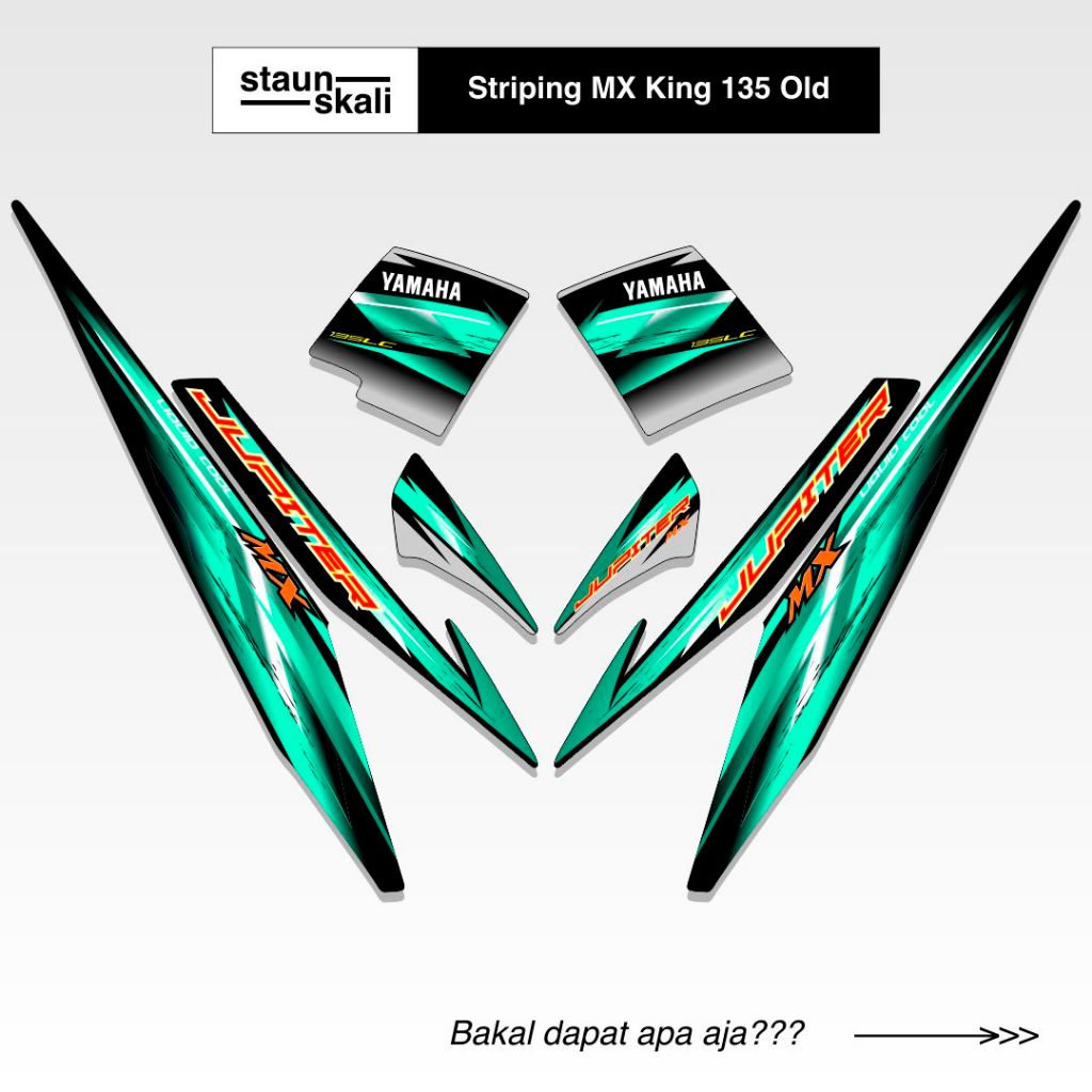 Striping Jupiter MX Old 135 Variasi (3) Malaysia Exciter Sniper Api Motif Mandalika Medusa Style Kin