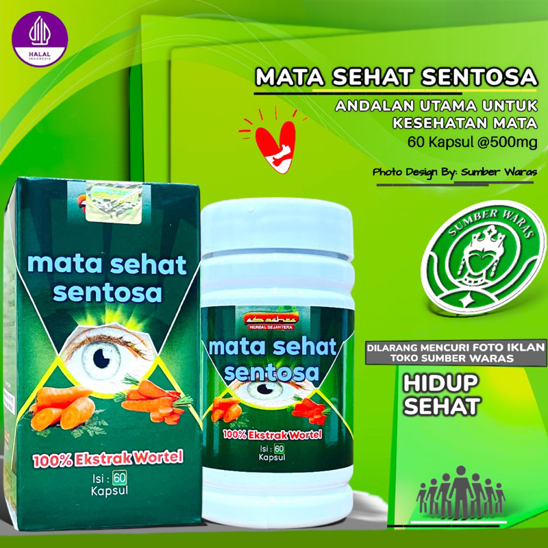 OBAT MATA SEHAT SENTOSA ISI 60 KAPSUL EKSTRAK CARROT WORTEL @500mg - KAPSUL CARROT