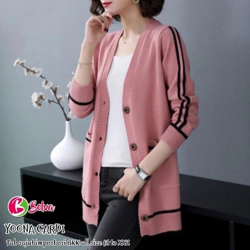 Jaket korean style rajut import tebal halus wanita jumbo. Jacket cardigan motif kepang kancing aktif