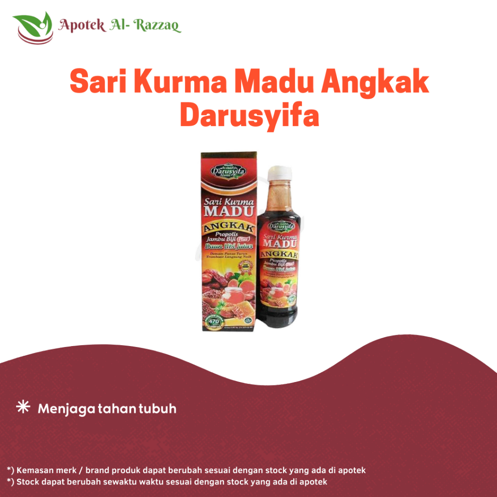 

Sari Kurma Madu Angkak Darusyifa 470g