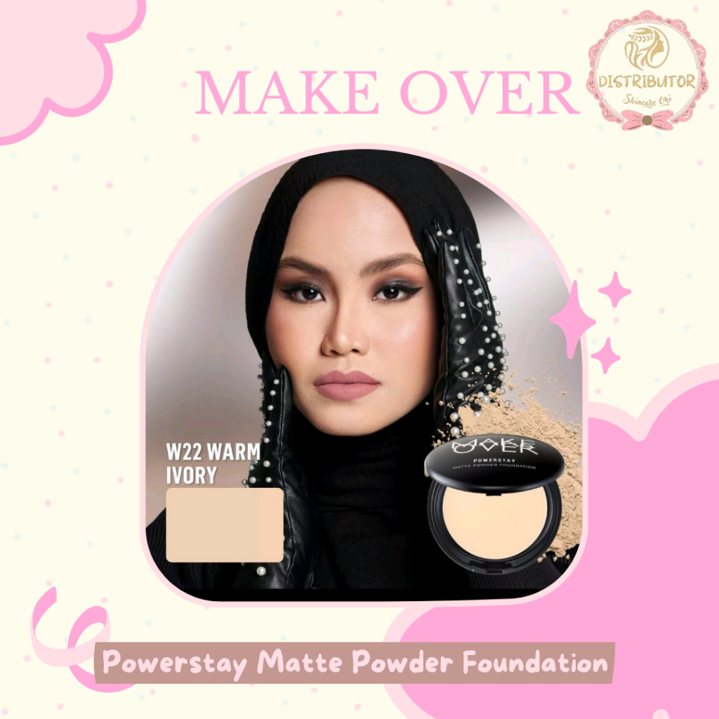 MAKE OVER Powerstay Matte Powder Foundation W22 Warm Ivory