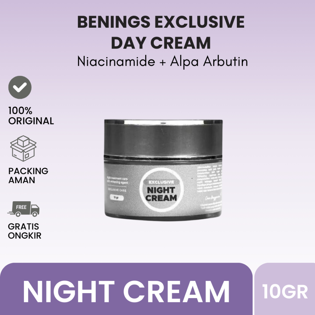 BENING'S SKINCARE NIGHT CREAM EXCLUSIVE | BY DR OKY PRATAMA | CREAM MALAM