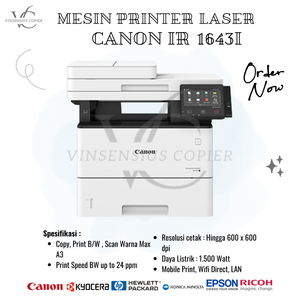 MESIN PRINTER LASER PORTABLE CANON IR 1643/1643i