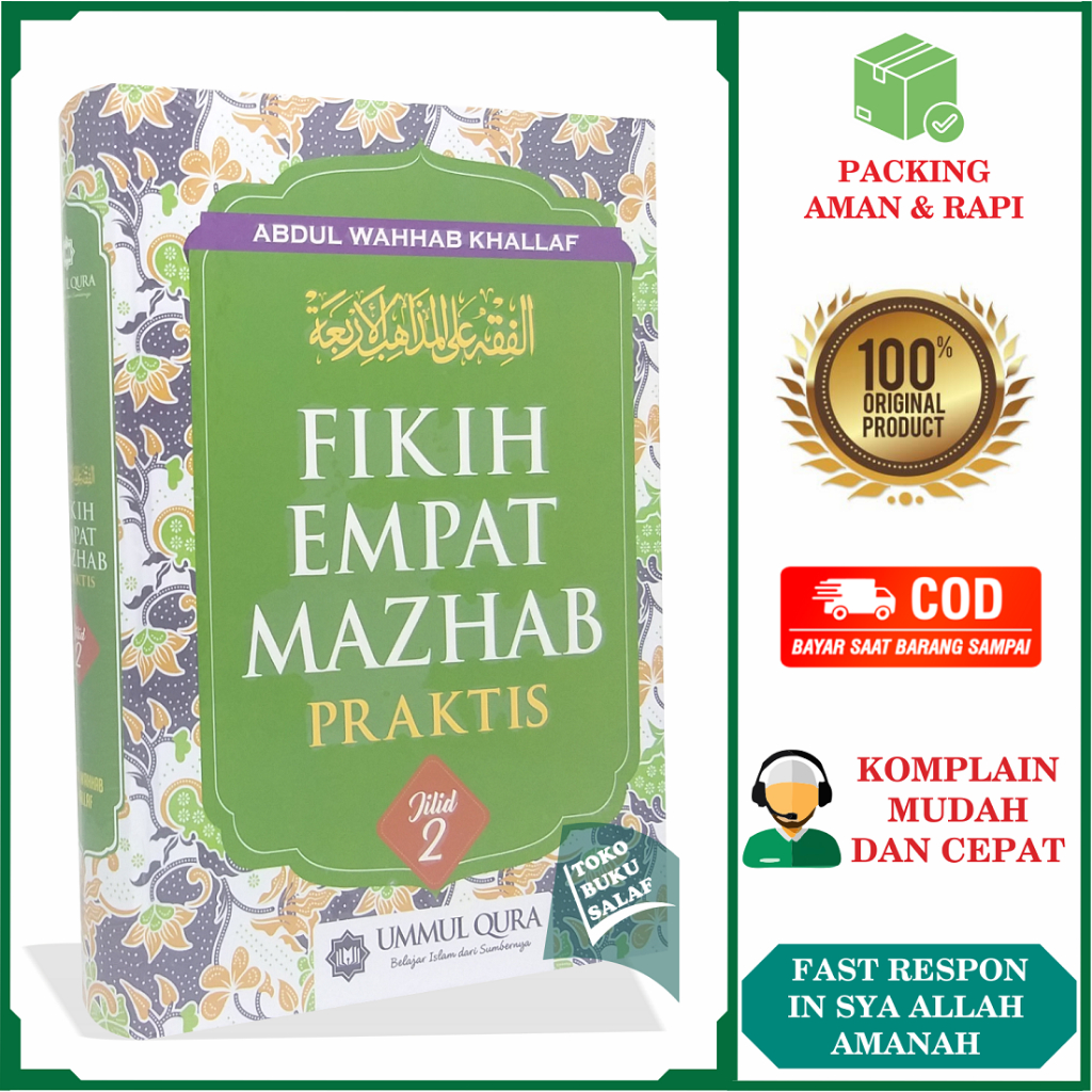 Fikih Empat Mazhab Praktis JILID 2 ORIGINAL Buku Fiqh Fiqih 4 Madzhab Lengkap Karya Abdul Wahhab Kha