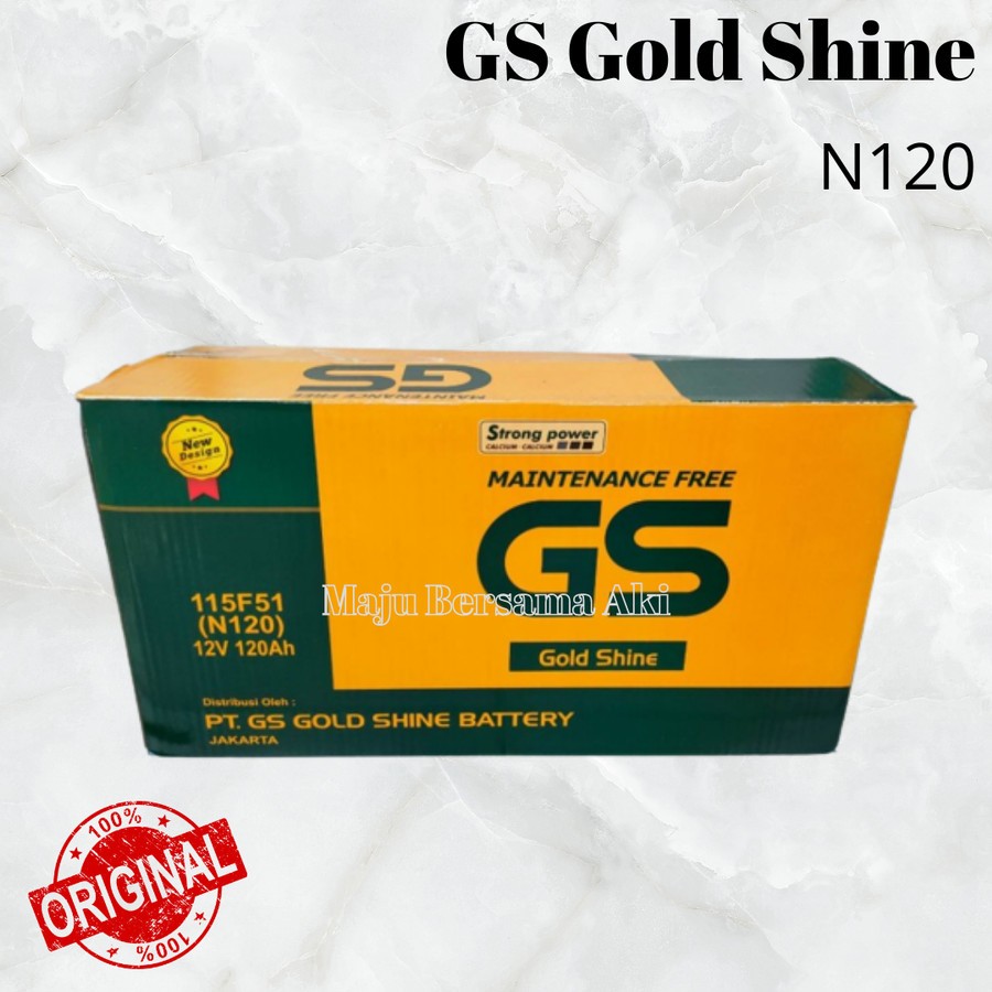 Aki Kering GS Gold Shine N120 (Generator Genset)