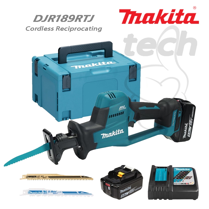 Gergaji Reciprocating Baterai Cordless Sabre Saw Makita DJR189RTJ