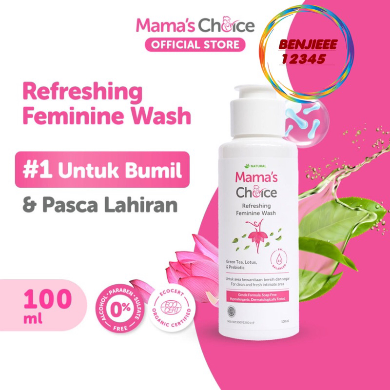 Mama’s choice REFRESHING FEMININE wash 100ml pembersih kewanitaan refreshing feminime mamas choice MAMA’S CHOICE mama mamachoice mama’s bumil ibu hamil