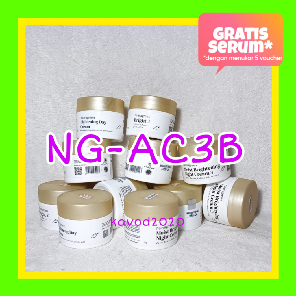 Krim Pagi Naavagreen NG-AC3B Acne Day Cream 10 gram by dr Fredi Setyawan Skin Care Original Skincare