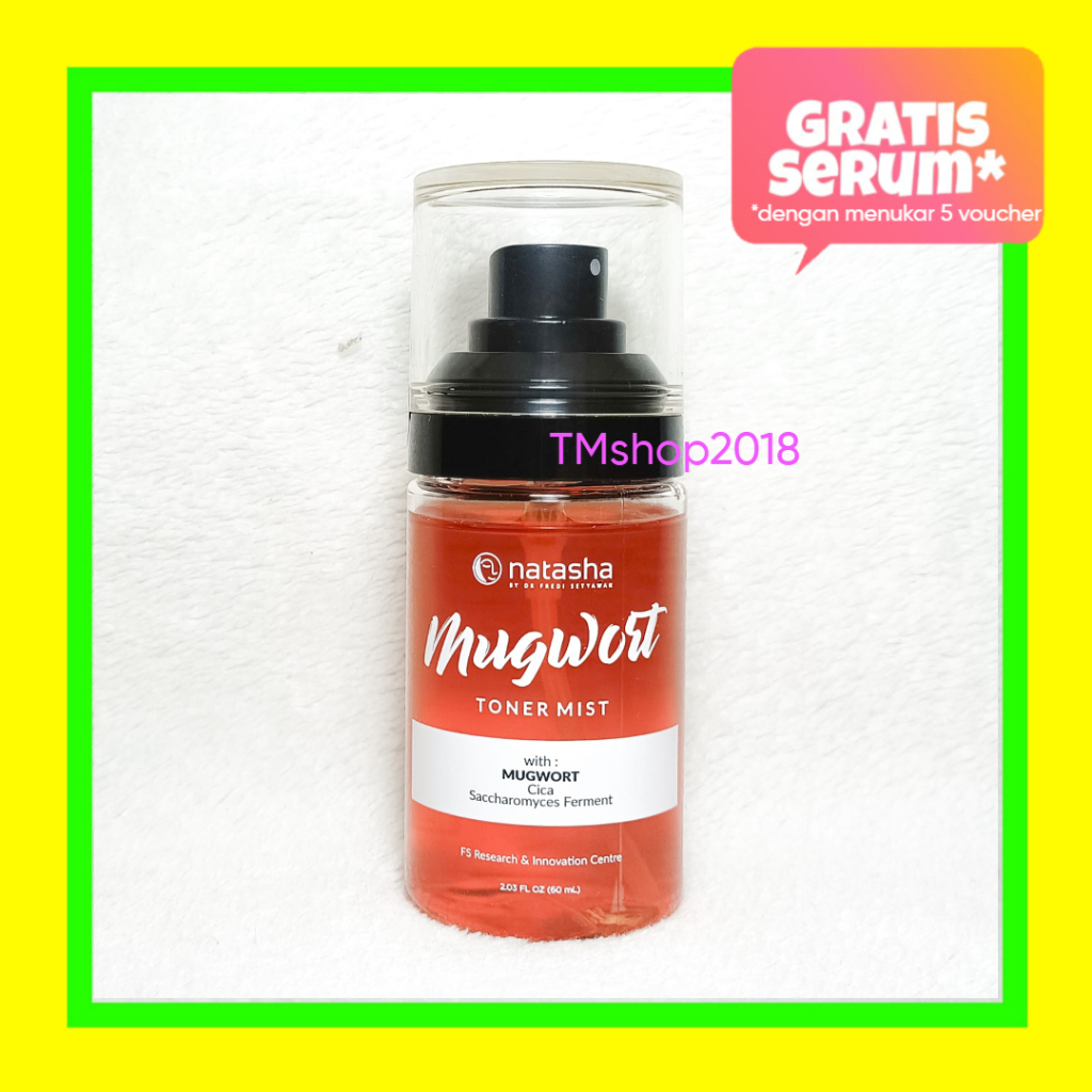 Toner Natasha Skincare Mugwort Skin Toner Mist 60 ml by dr Fredi Setyawan Original Cica Saccharomyce