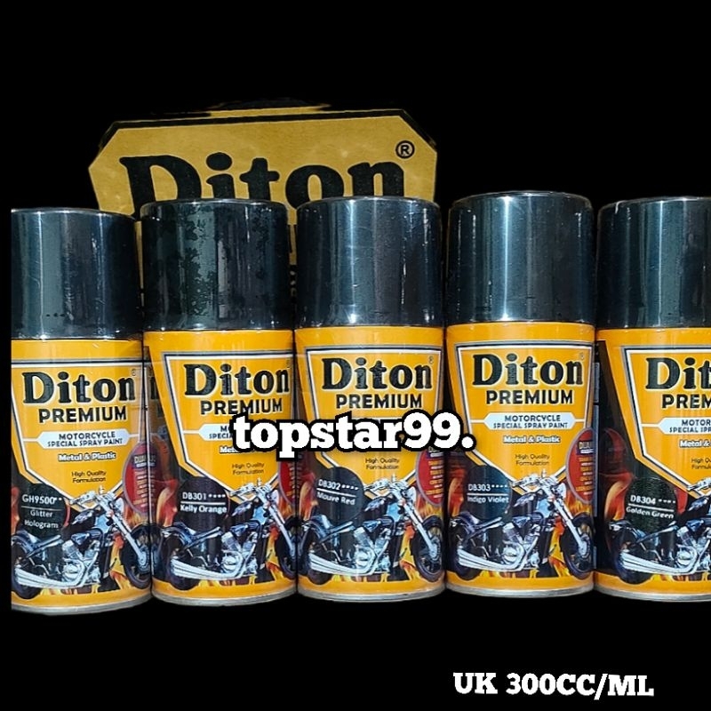 Pilok Pilox Cat Semprot Diton Premium Gliter Hologram Bunglon 3D 301 302 303 300ml Cat Motor Diton P